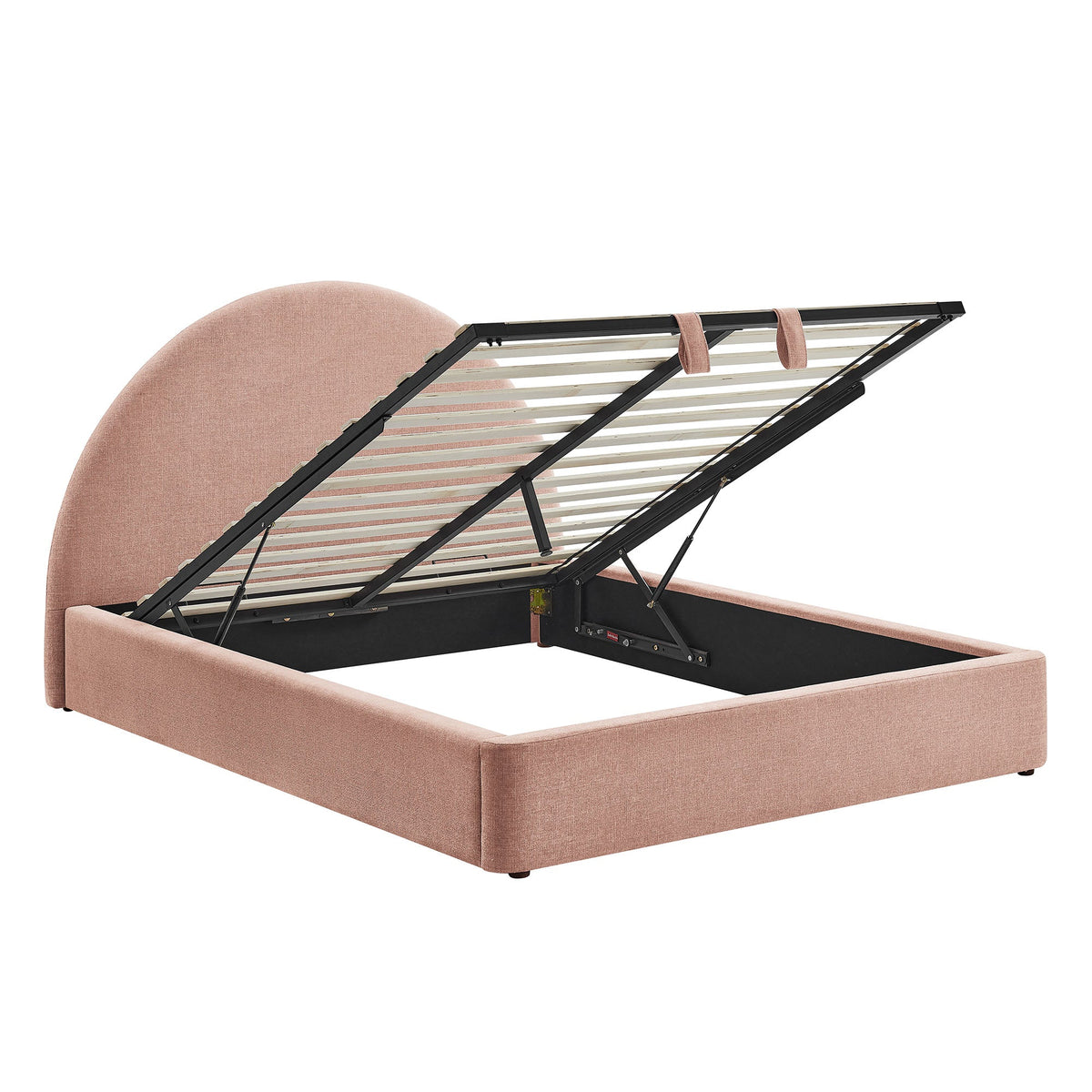 Resort Upholstered Fabric Storage Platform Bed Frame