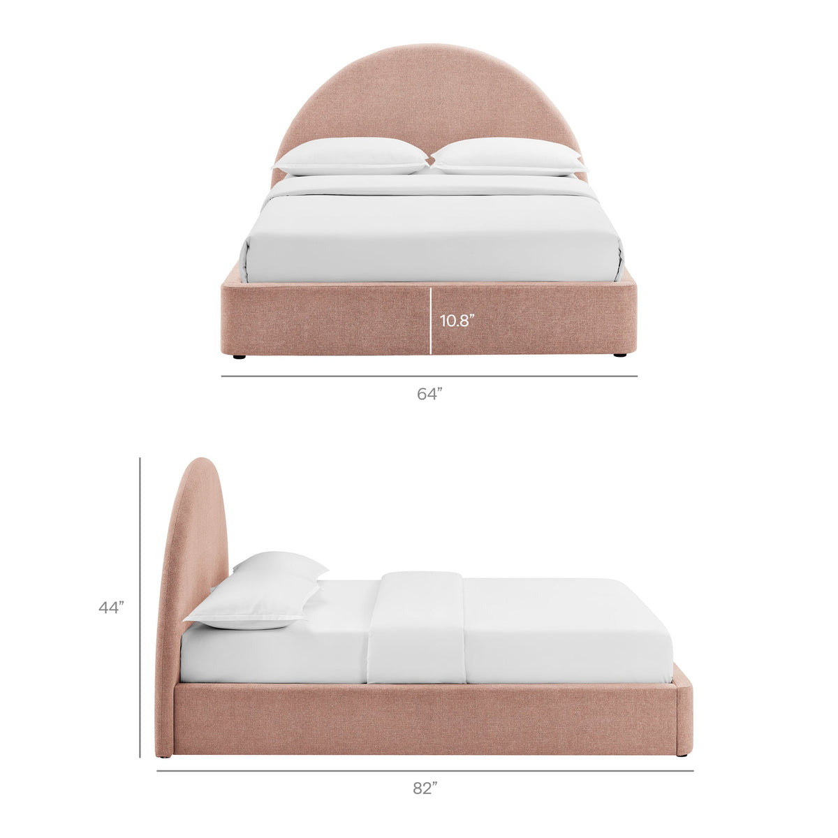 Resort Upholstered Fabric Storage Platform Bed Frame