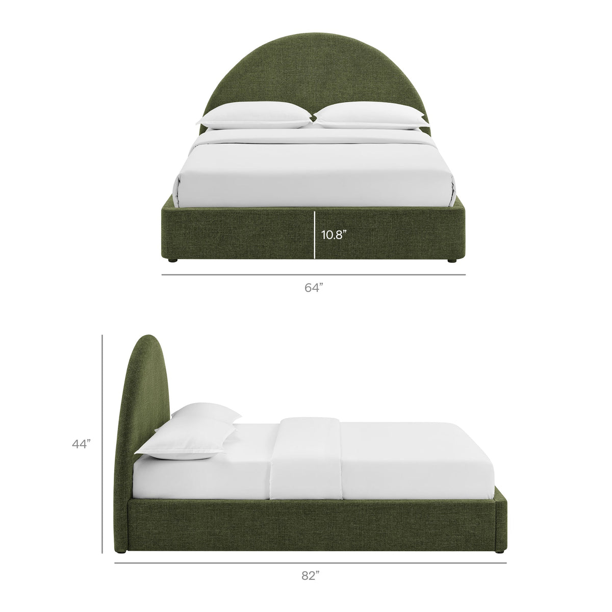 Resort Upholstered Fabric Storage Platform Bed Frame