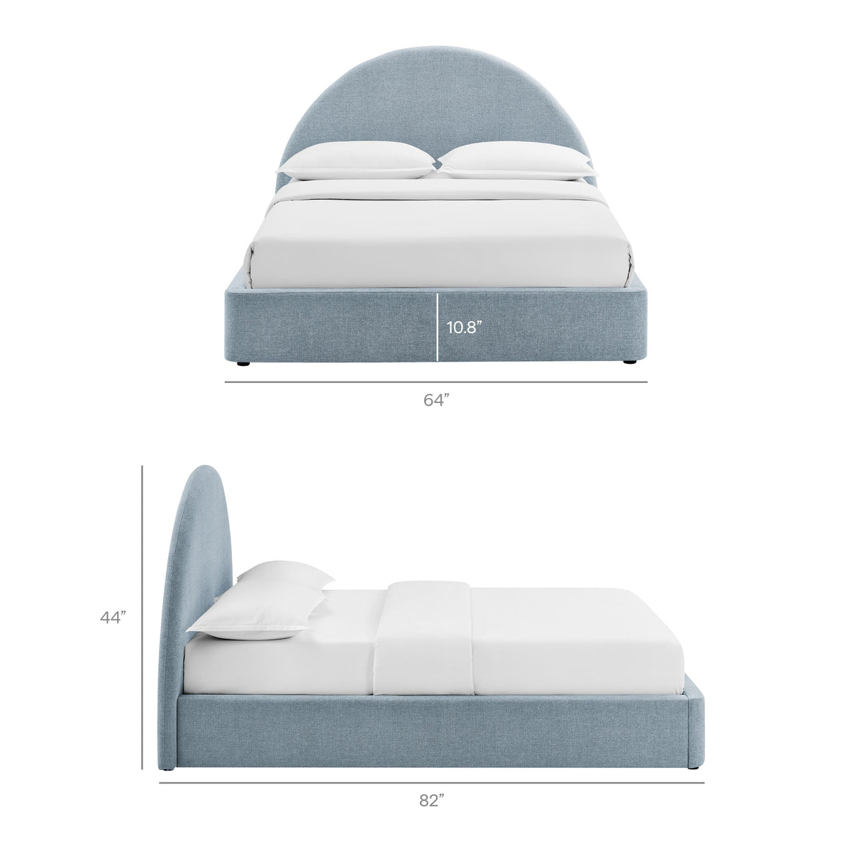 Resort Upholstered Fabric Storage Platform Bed Frame