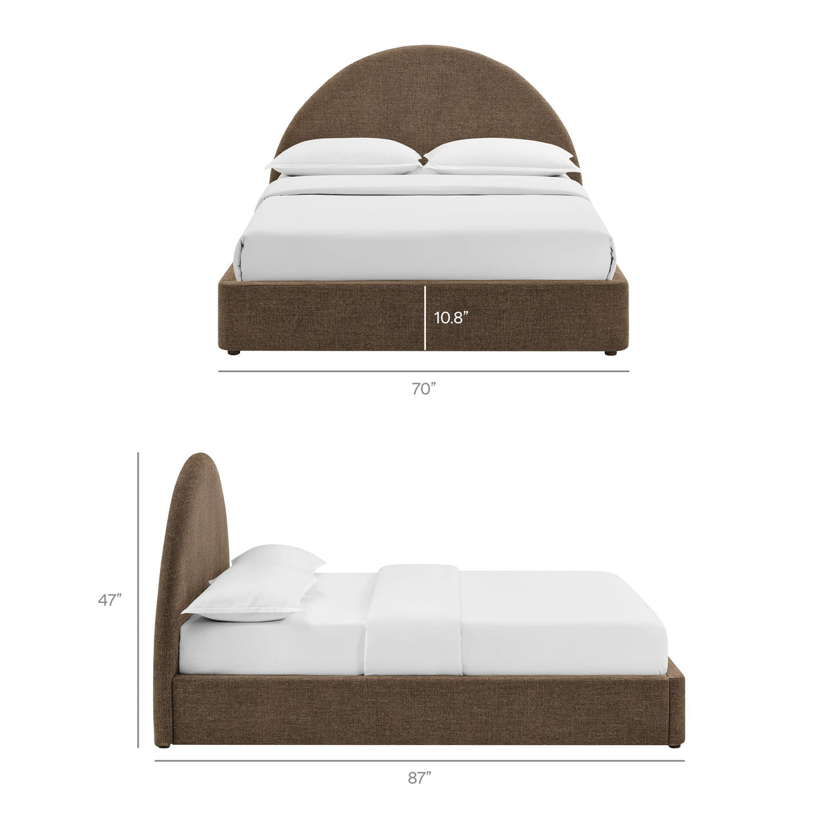 Resort Upholstered Fabric Storage Platform Bed Frame