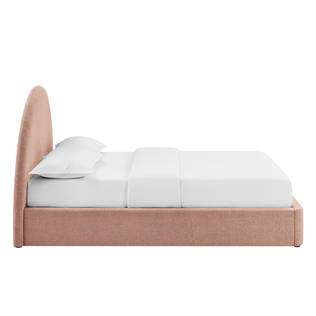 Resort Upholstered Fabric Storage Platform Bed Frame