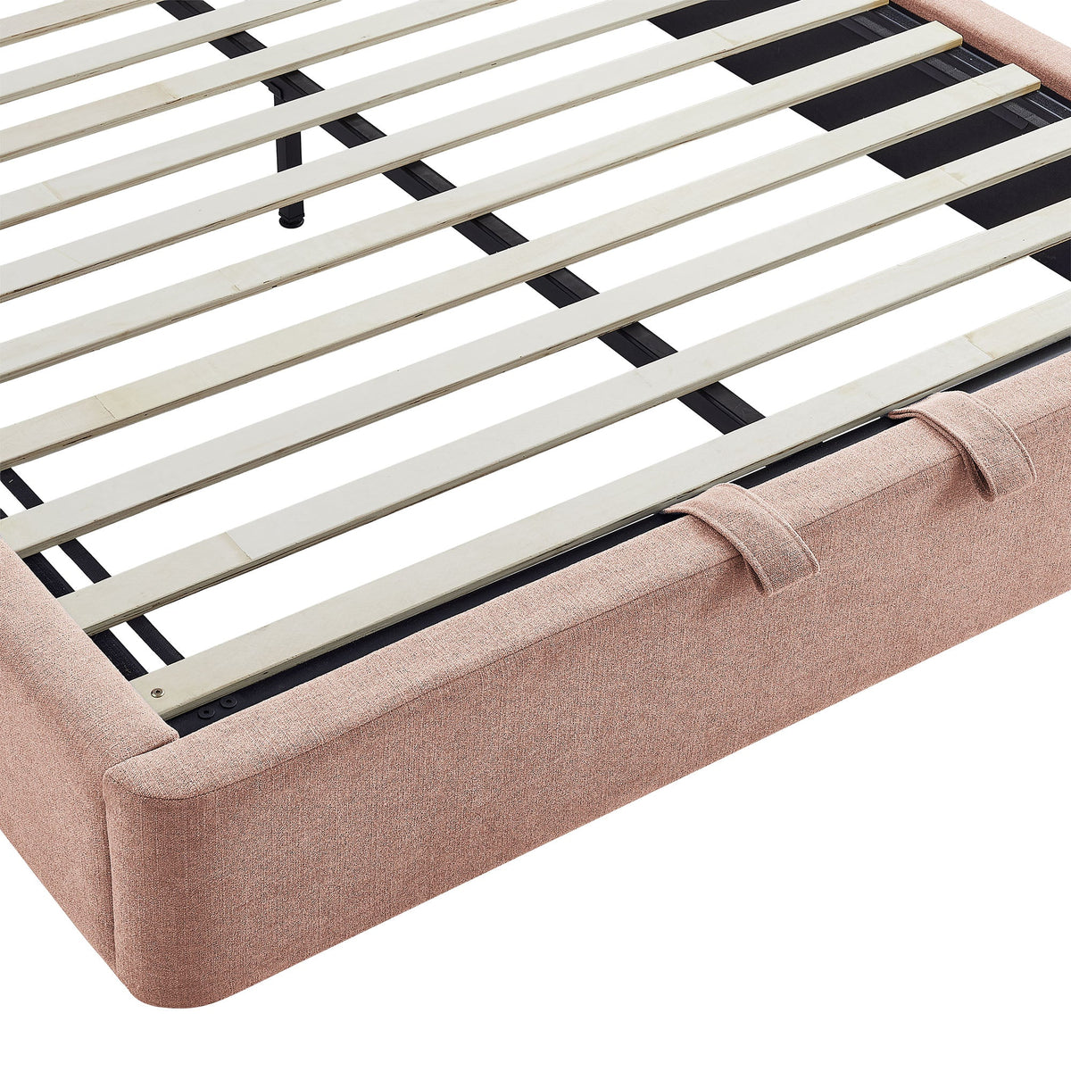 Resort Upholstered Fabric Storage Platform Bed Frame