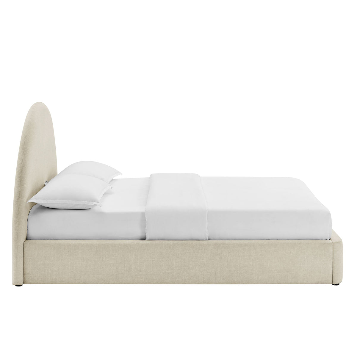 Resort Upholstered Fabric Storage Platform Bed Frame