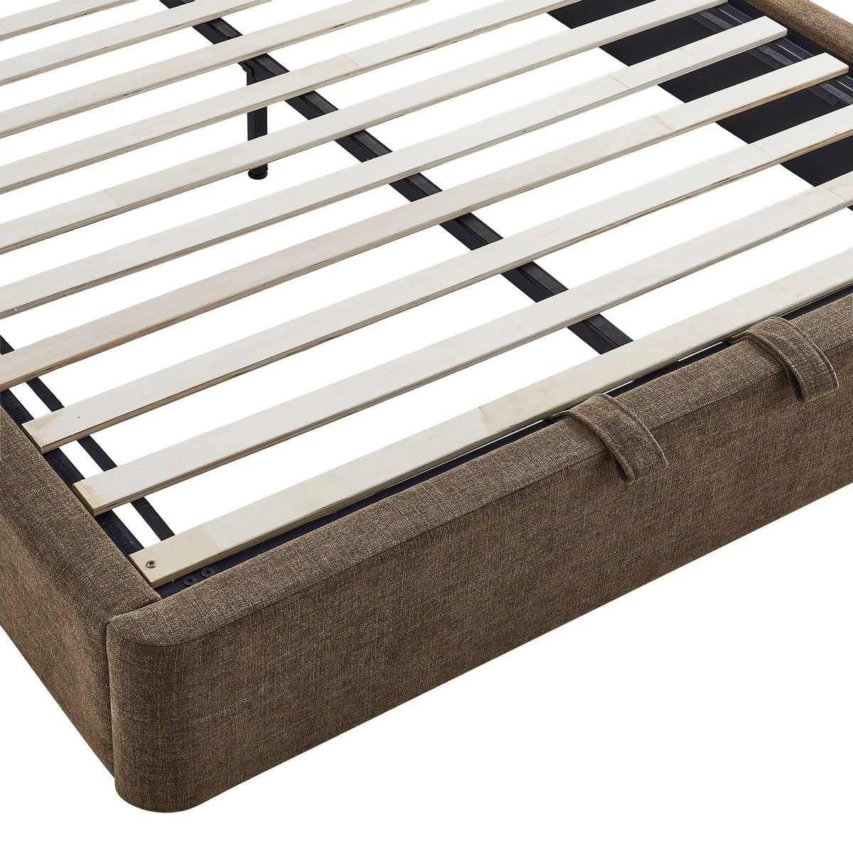 Resort Upholstered Fabric Storage Platform Bed Frame