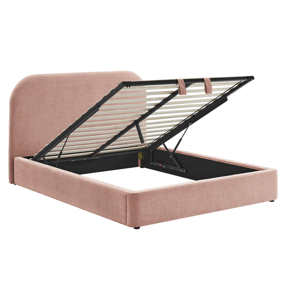 Keynote Fabric Upholstered Storage Platform Bed Frame