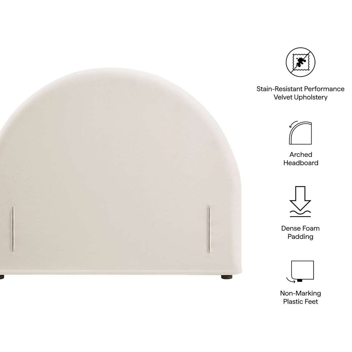 Modway Resort Performance Velvet Arched Headboard