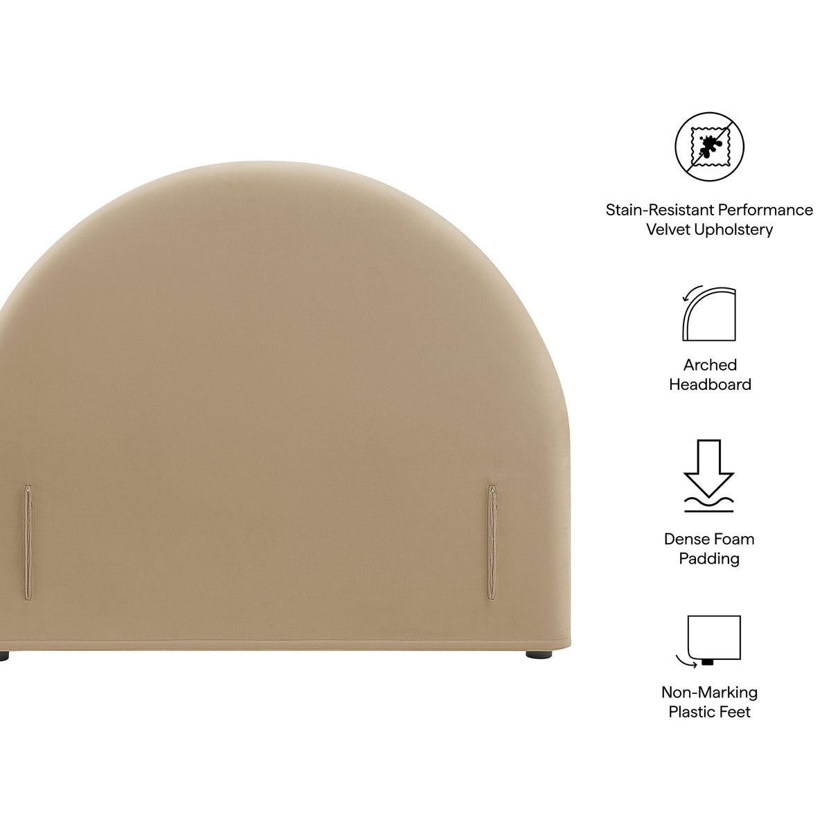 Modway Resort Performance Velvet Arched Headboard