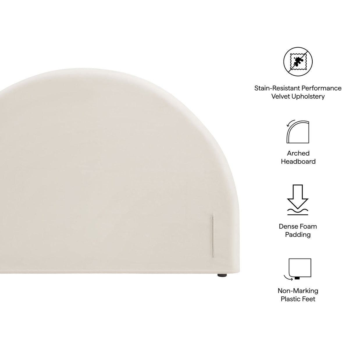 Modway Resort Performance Velvet Arched Headboard