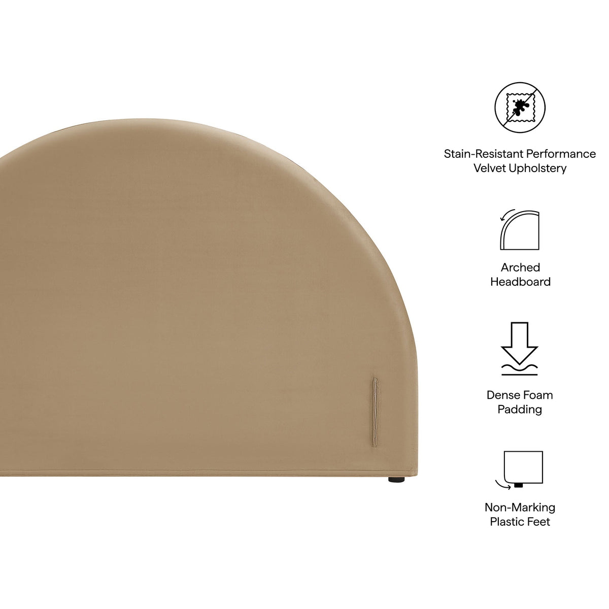 Modway Resort Performance Velvet Arched Headboard