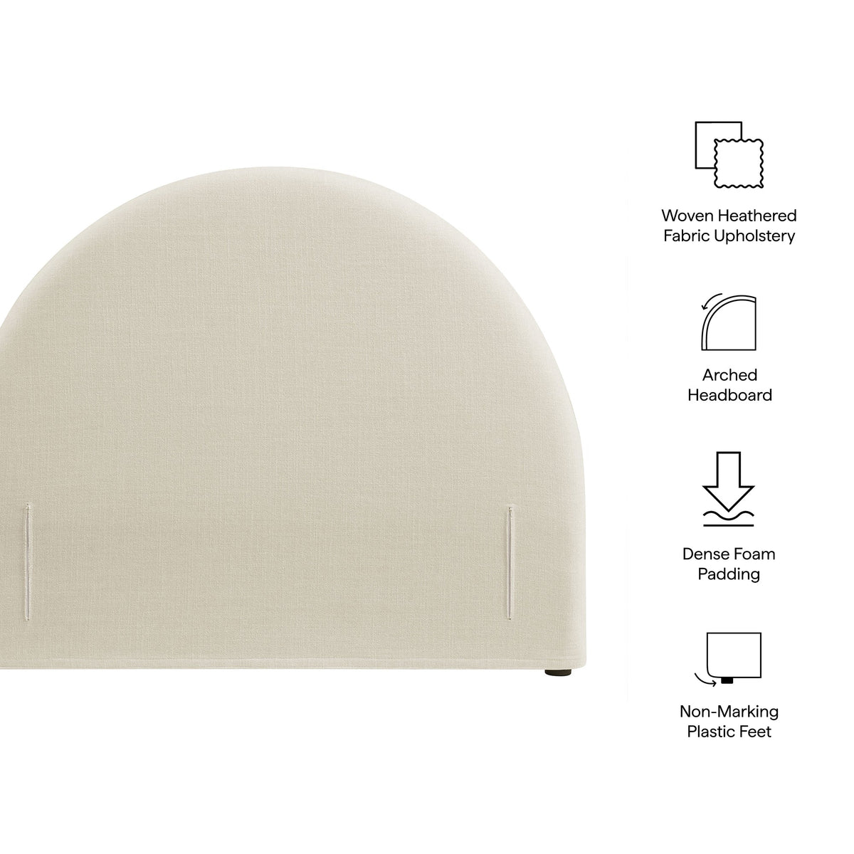 Modway Resort Queen Woven Upholstered Fabric Arched Headboard