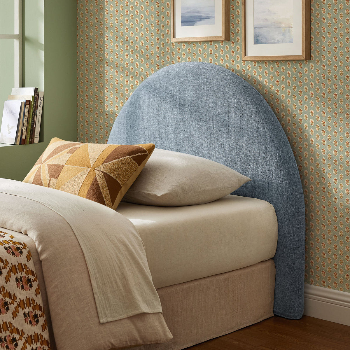 Modway Resort Queen Woven Upholstered Fabric Arched Headboard
