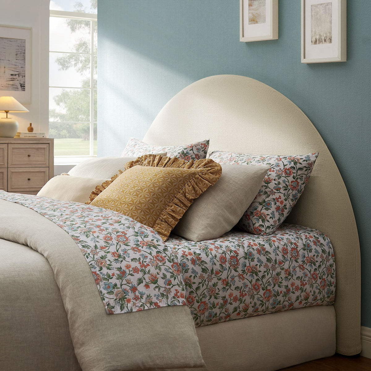 Modway Resort Queen Woven Upholstered Fabric Arched Headboard