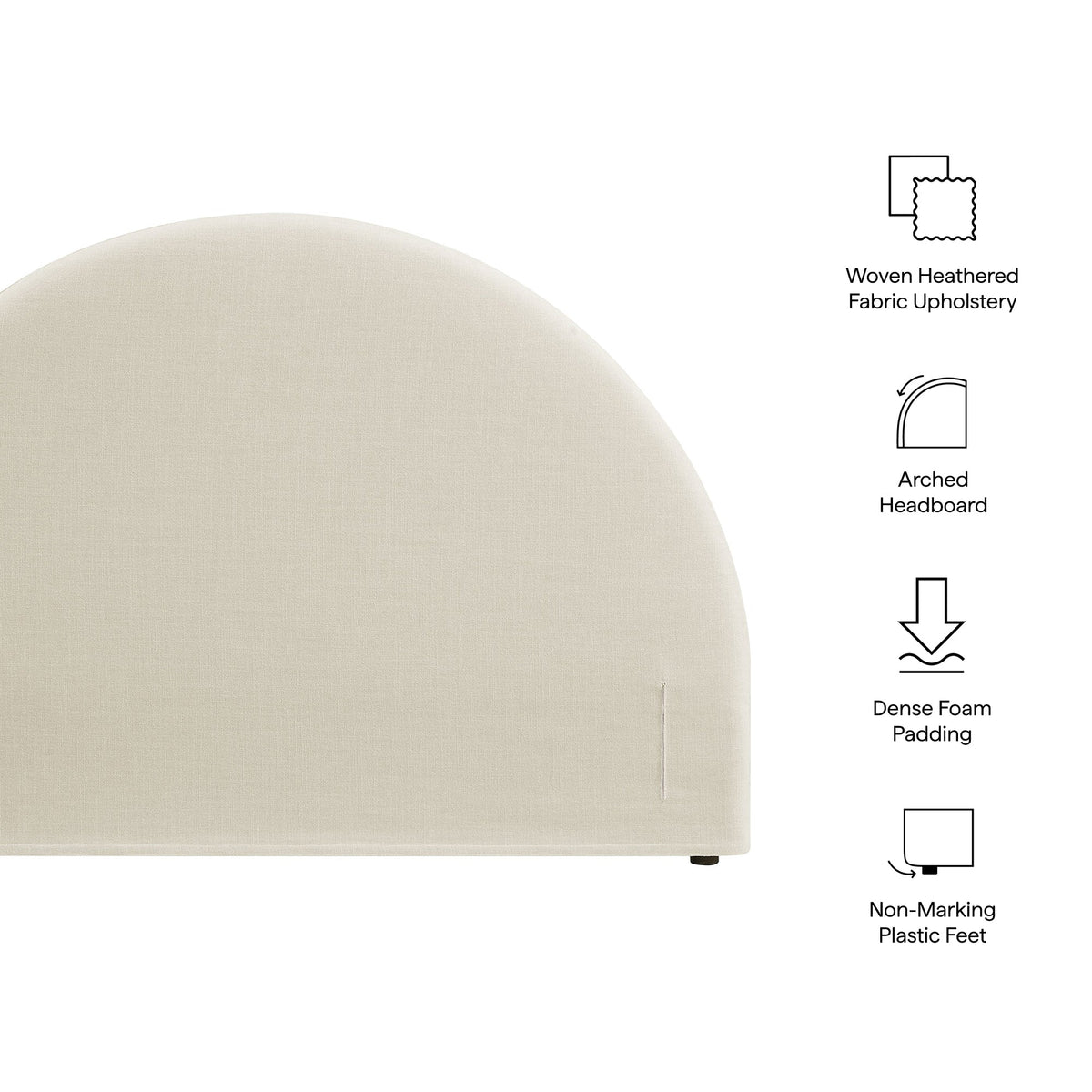 Modway Resort Queen Woven Upholstered Fabric Arched Headboard