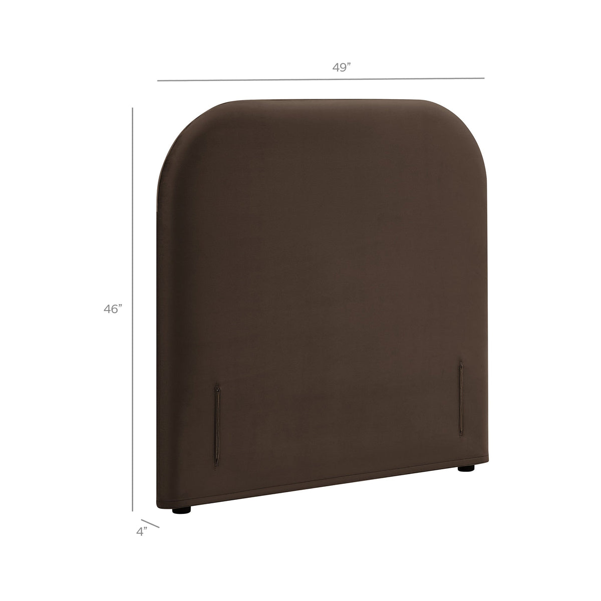 Keynote Twin Stain-Resistant Performance Velvet Headboard