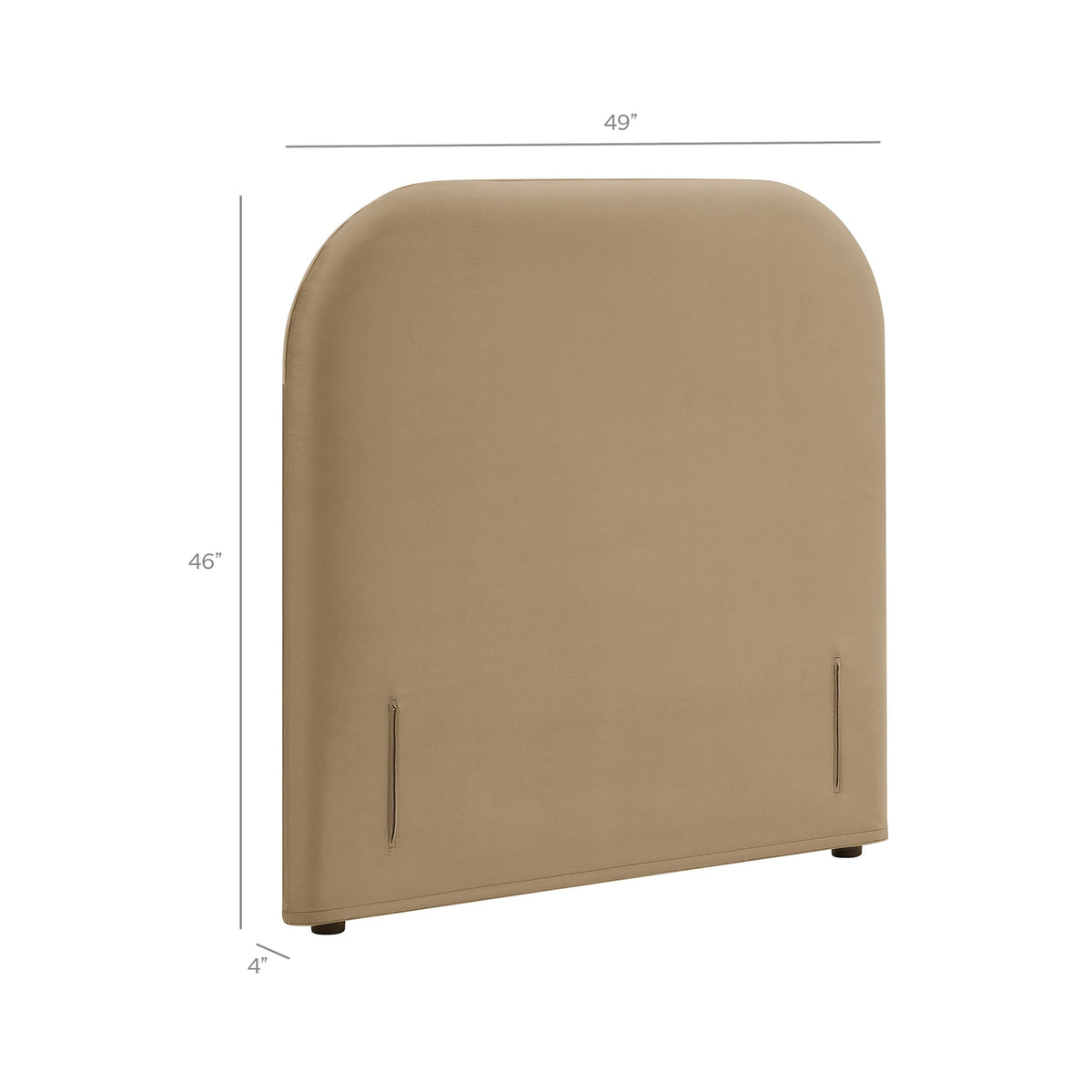 Keynote Twin Stain-Resistant Performance Velvet Headboard