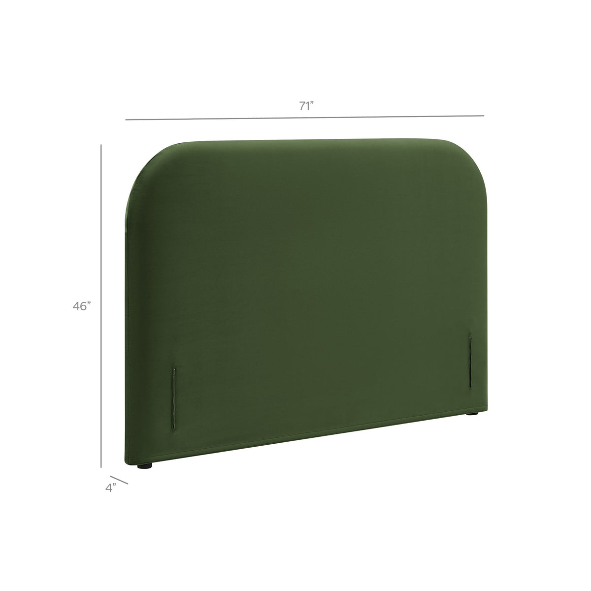 Keynote Queen Size Stain-Resistant Performance Velvet Headboard