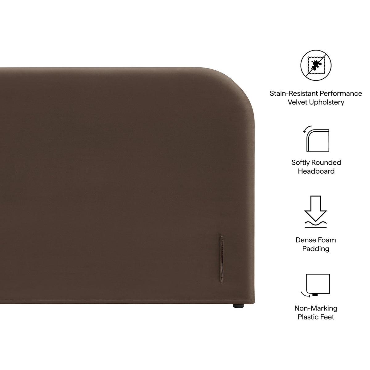 Keynote King Size Stain-Resistant Performance Velvet Headboard