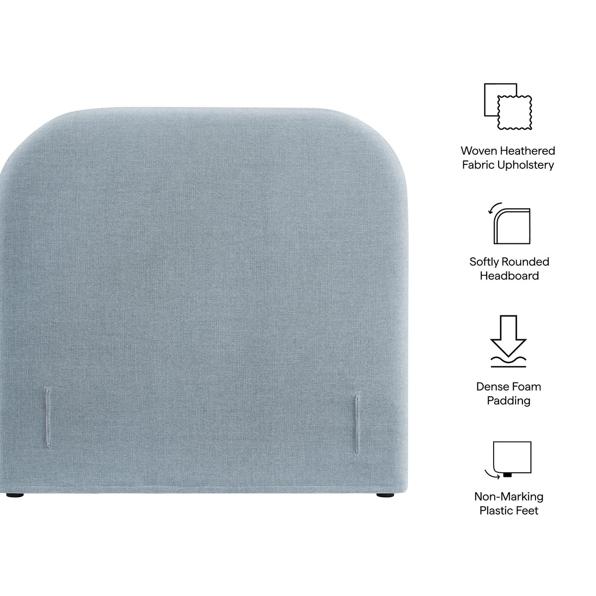 Keynote Twin Size Upholstered Fabric Headboard