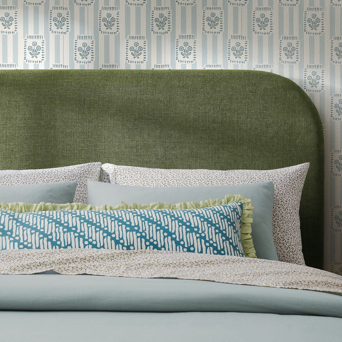 Keynote King Size Upholstered Fabric Headboard
