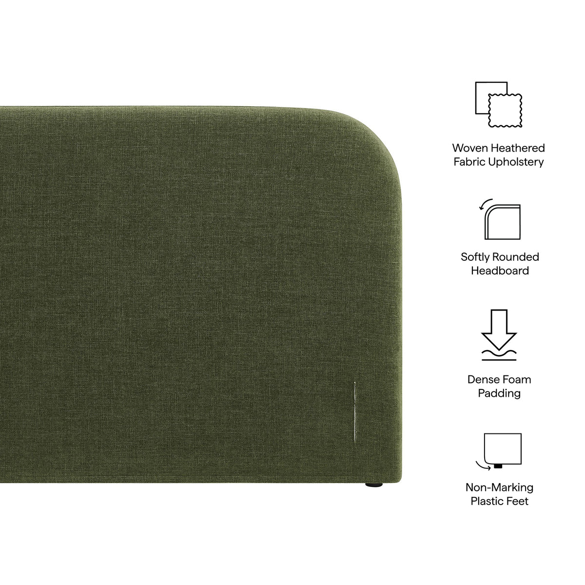 Keynote King Size Upholstered Fabric Headboard