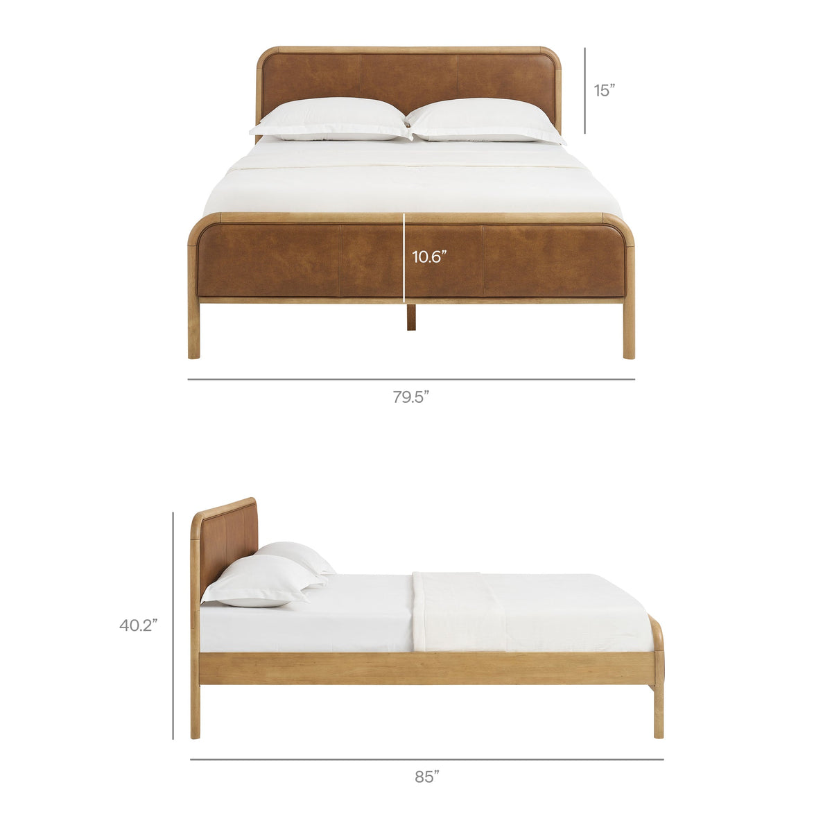 Wexford Vegan Leather Platform Bed