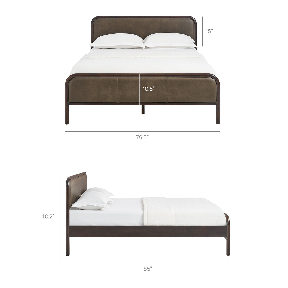 Wexford Vegan Leather Platform Bed