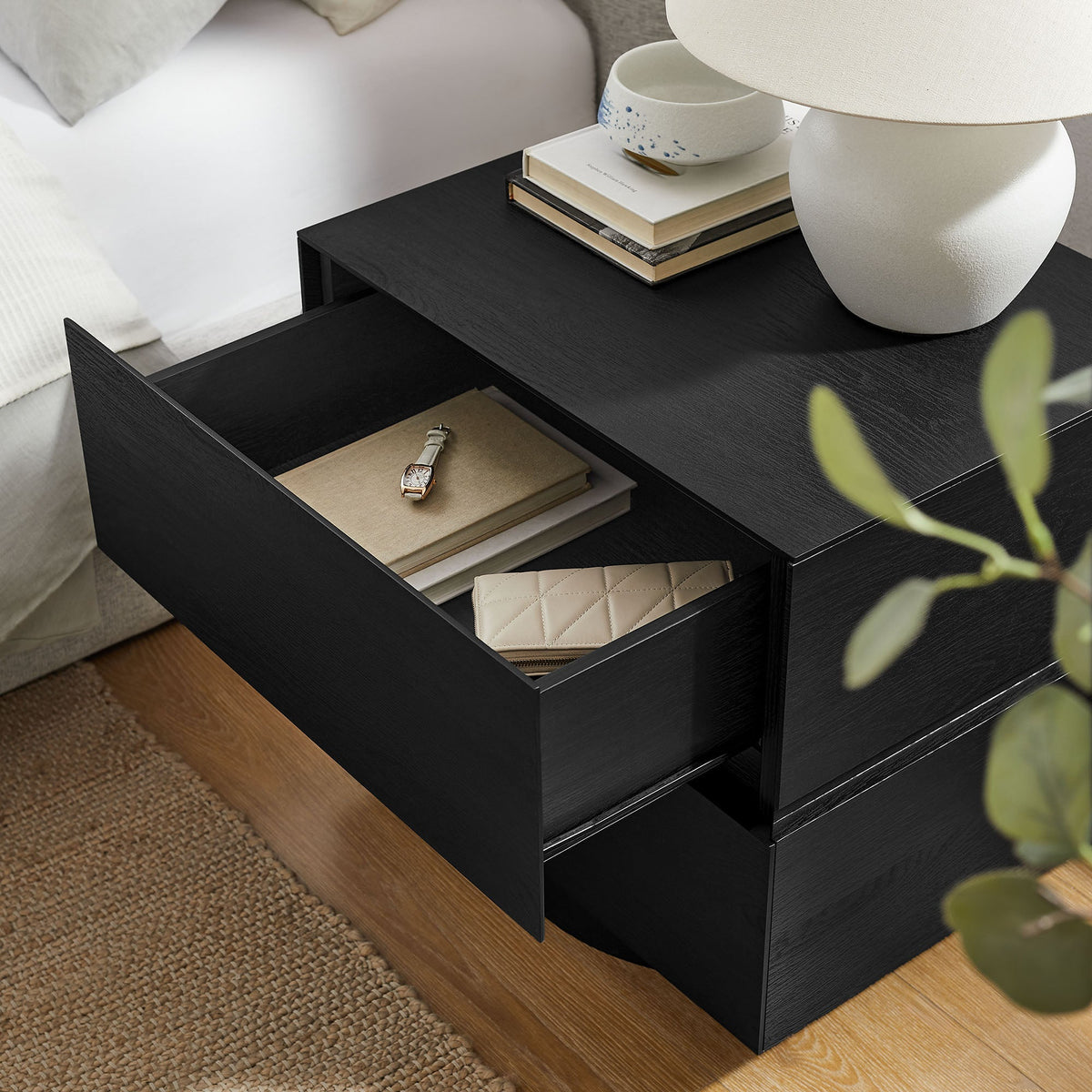 Koval Floating Pedestal 2-Drawer Nightstand