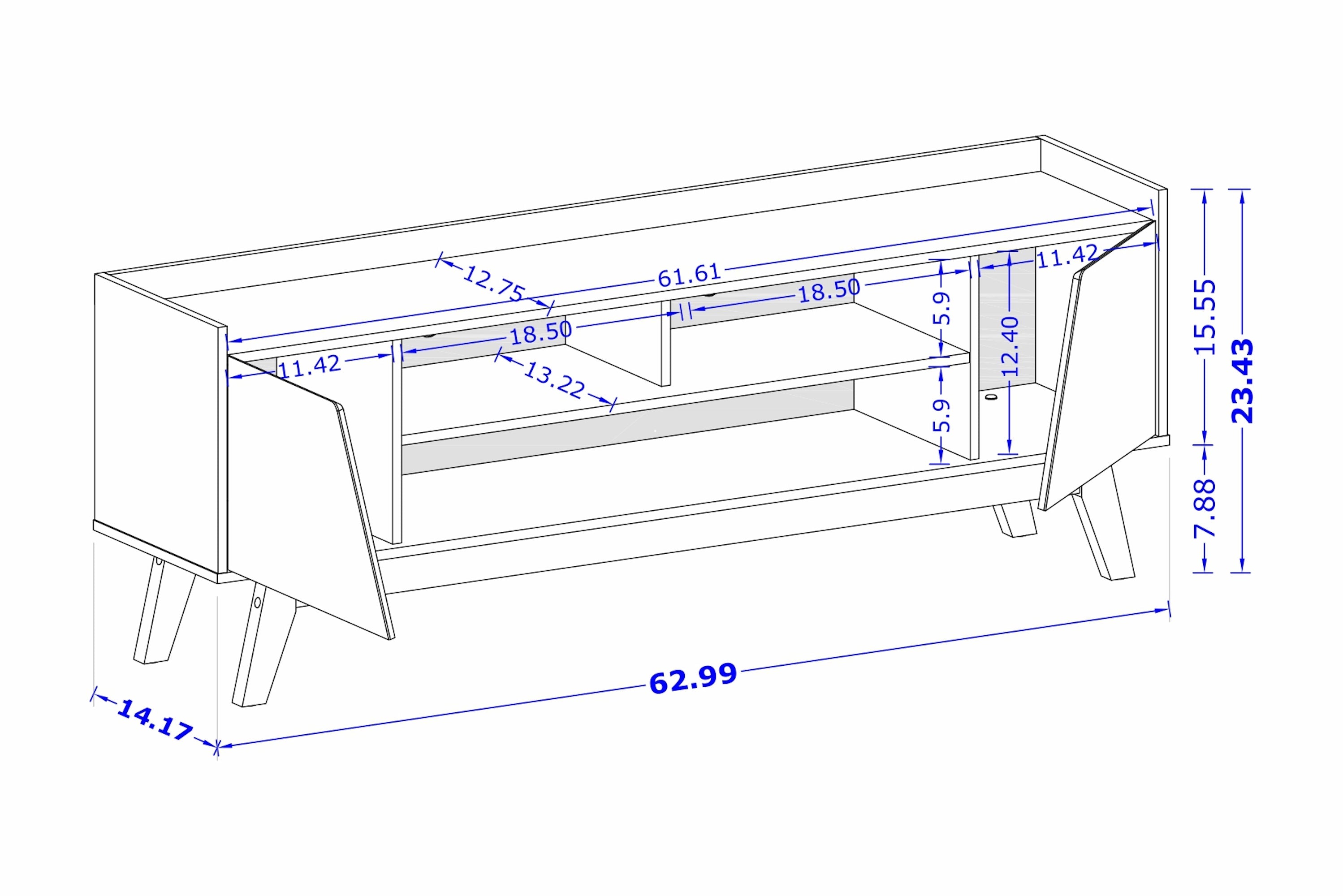 Marcus 63" Modern White TV Stand Media Console