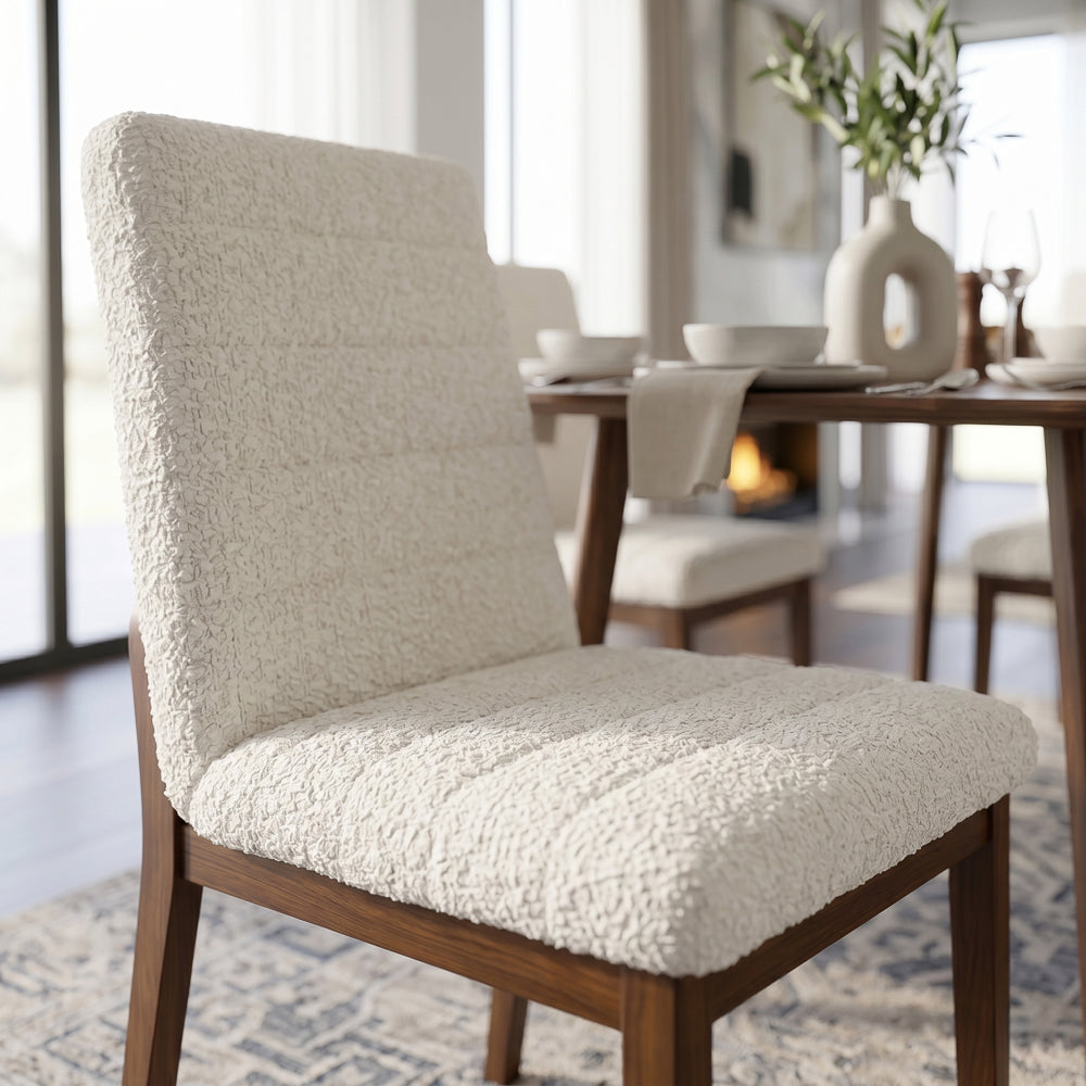 Isley White Boucle Dining Chair - Set of 2