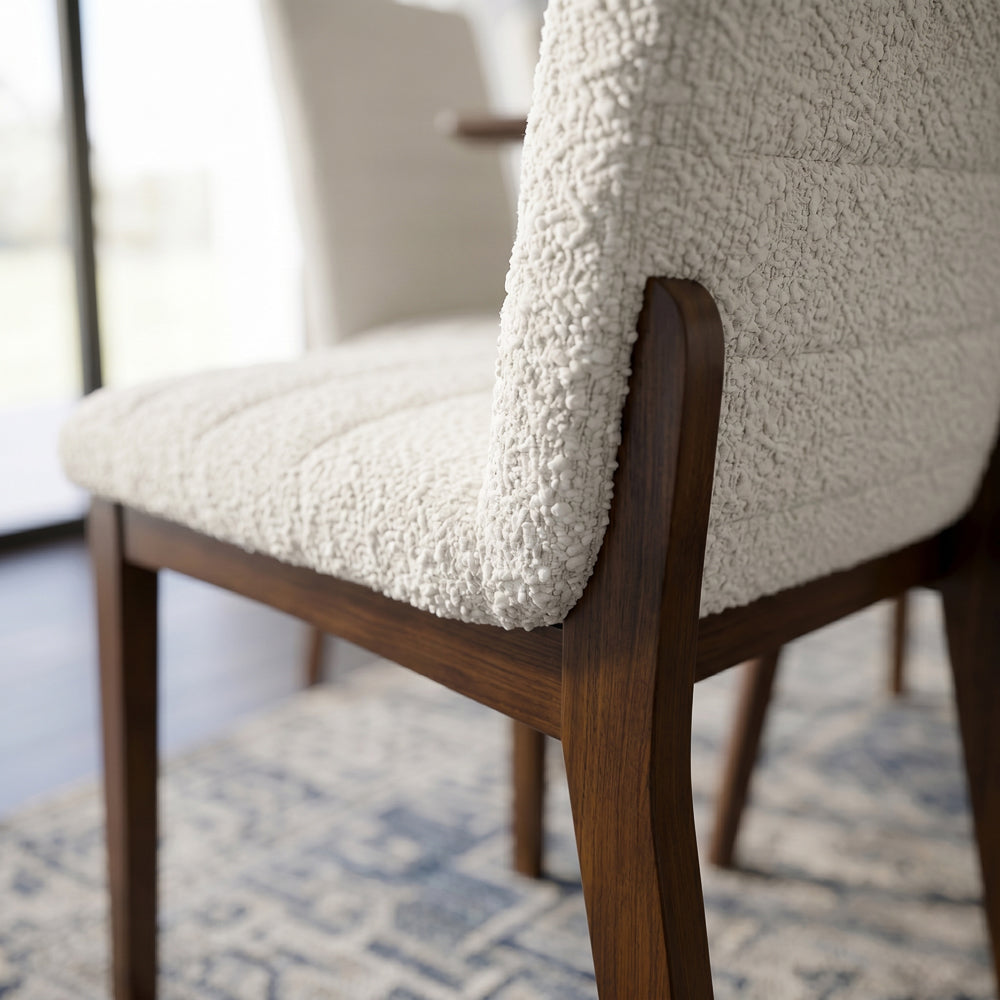 Isley White Boucle Dining Chair - Set of 2