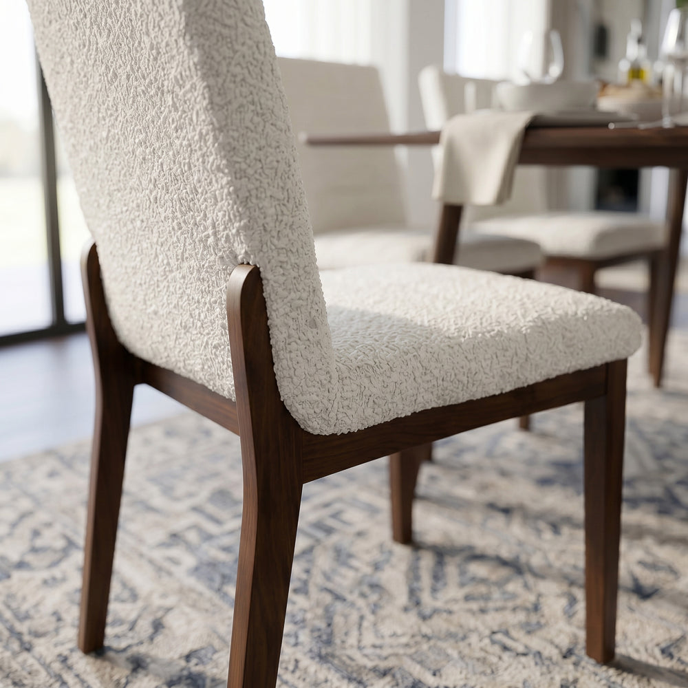 Isley White Boucle Dining Chair - Set of 2