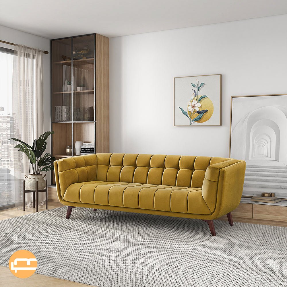 Kano Gold Velvet Sofa