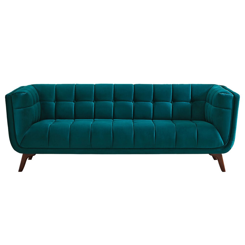 Kano Teal Velvet Sofa