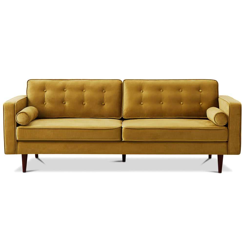 Kirby Dark Yellow Velvet Sofa