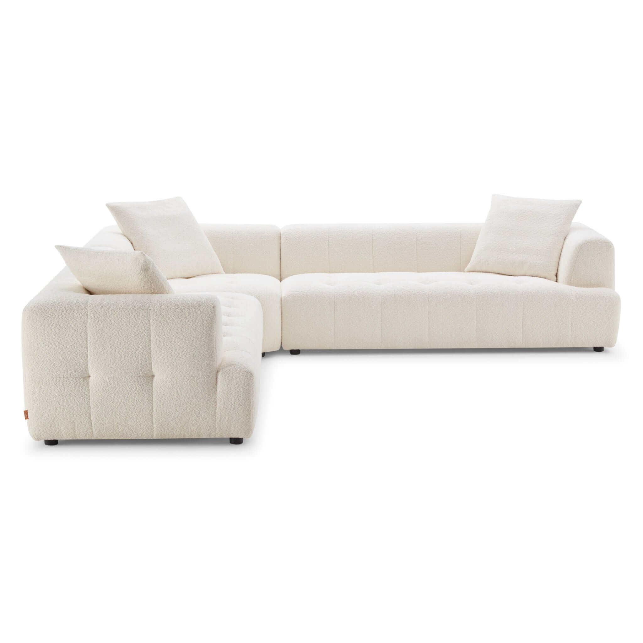 Warner Corner Ivory Boucle Sofa