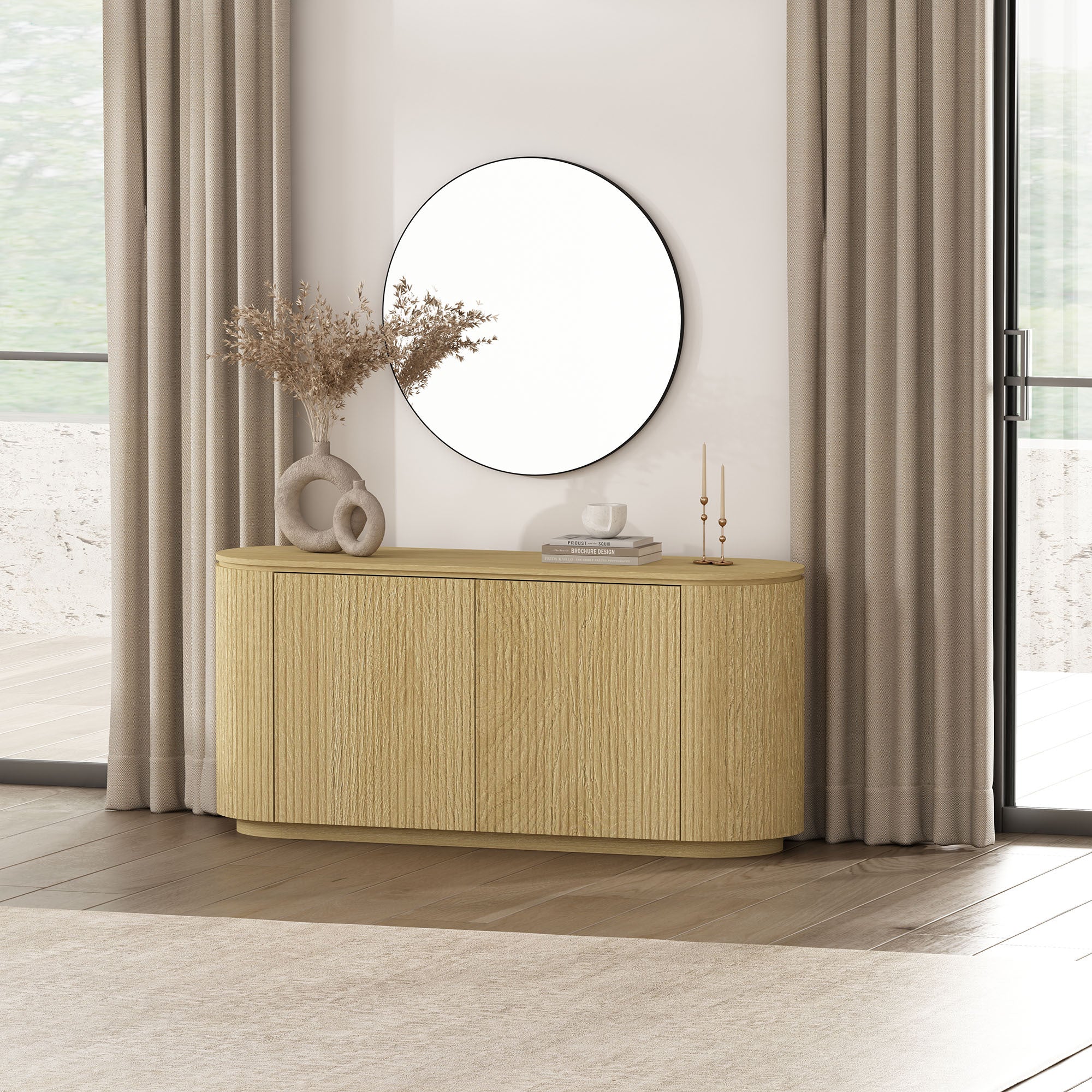 Olivia 60" Sideboard in Natural Oak