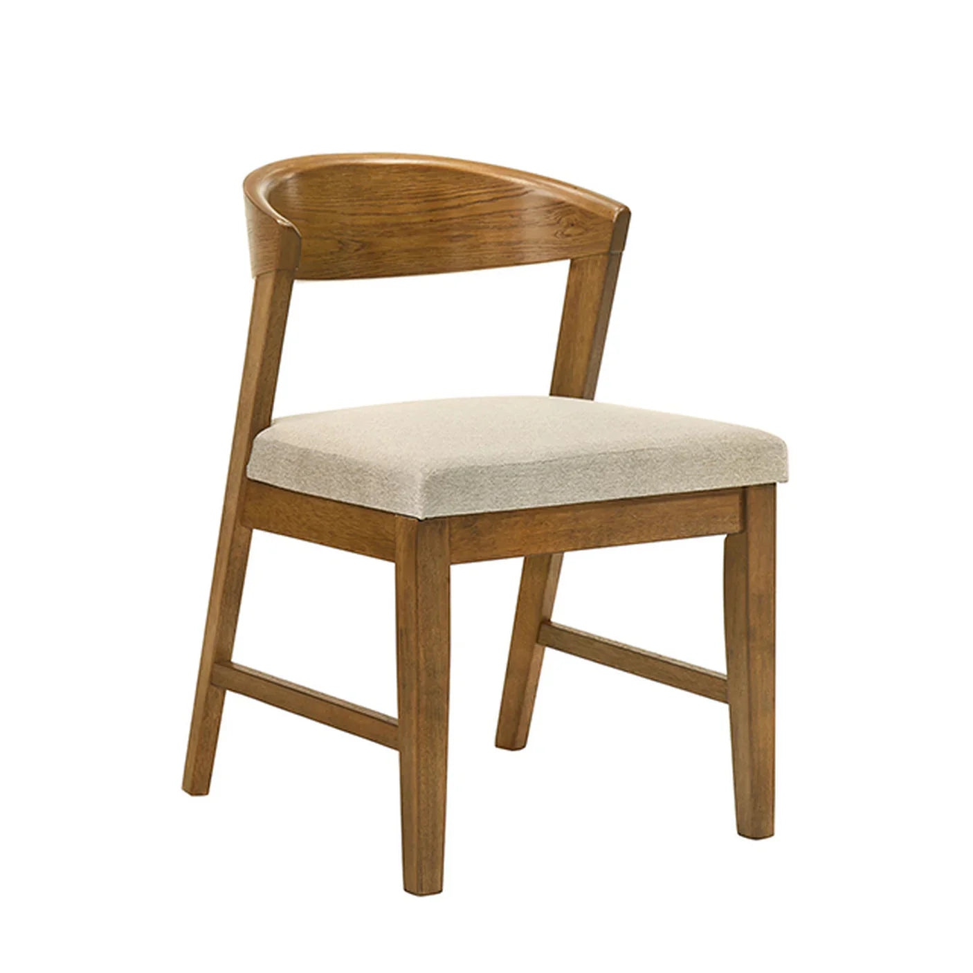 Ozark Organic Modern Walnut Side Chair with Upholstered Fabric Seat (Set of 2)