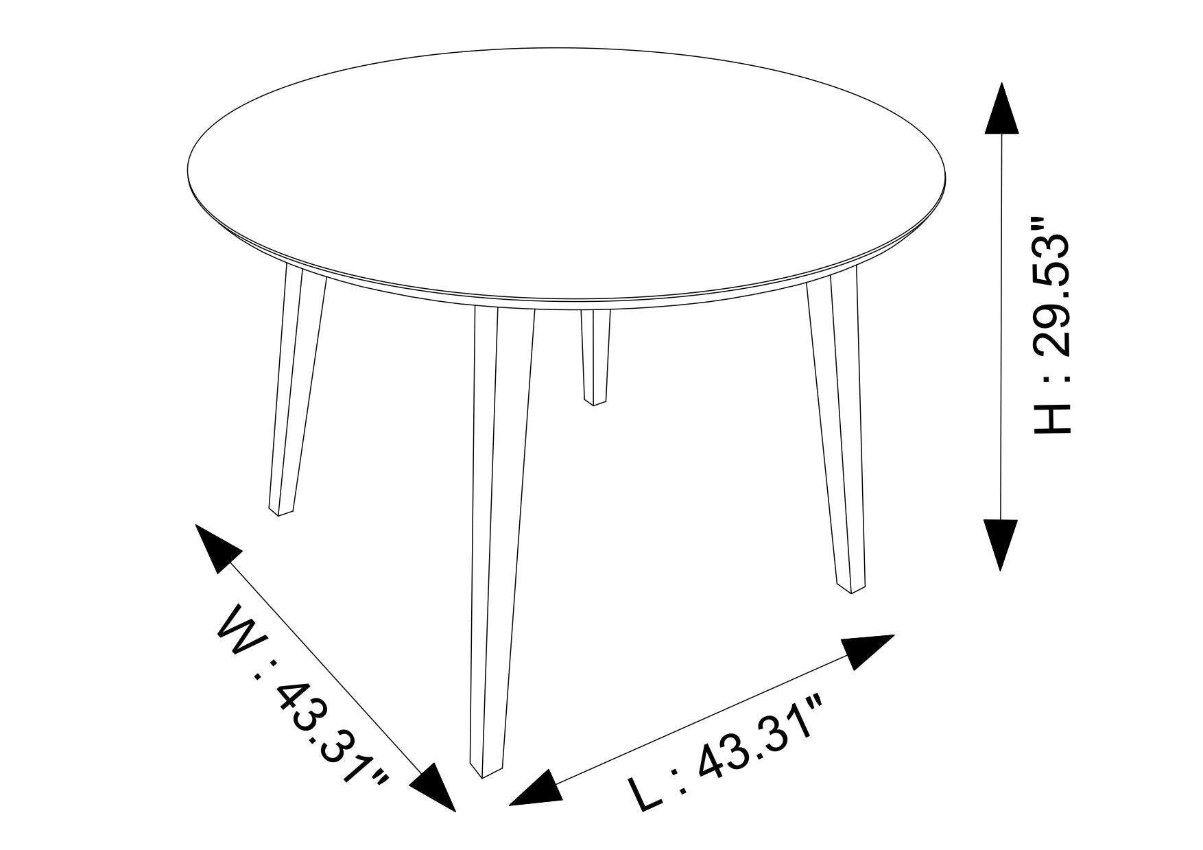 Palmer Walnut Dining Table