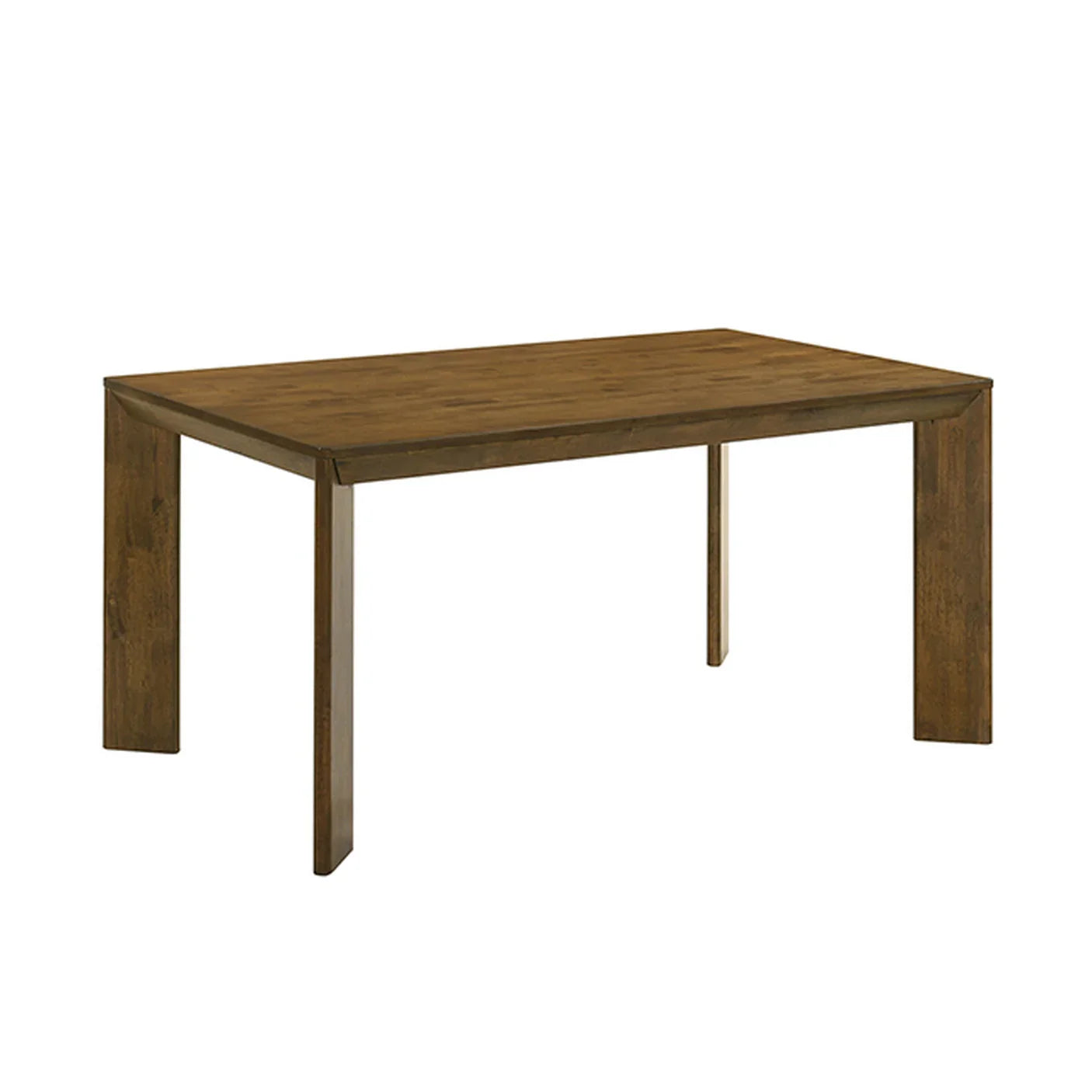 Paolino Transitional Antique Brown Rubberwood Rectangular Dining Table