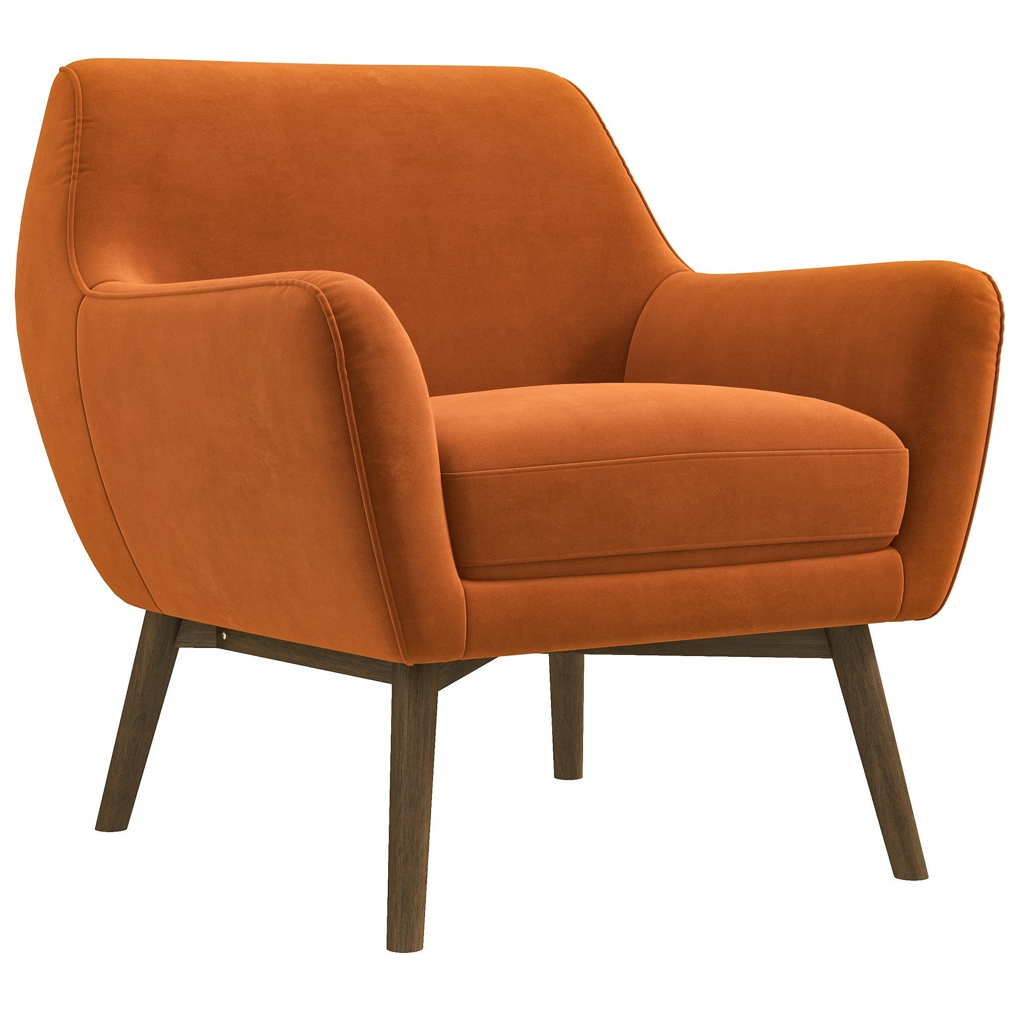 Penny Orange Velvet Lounge Chair