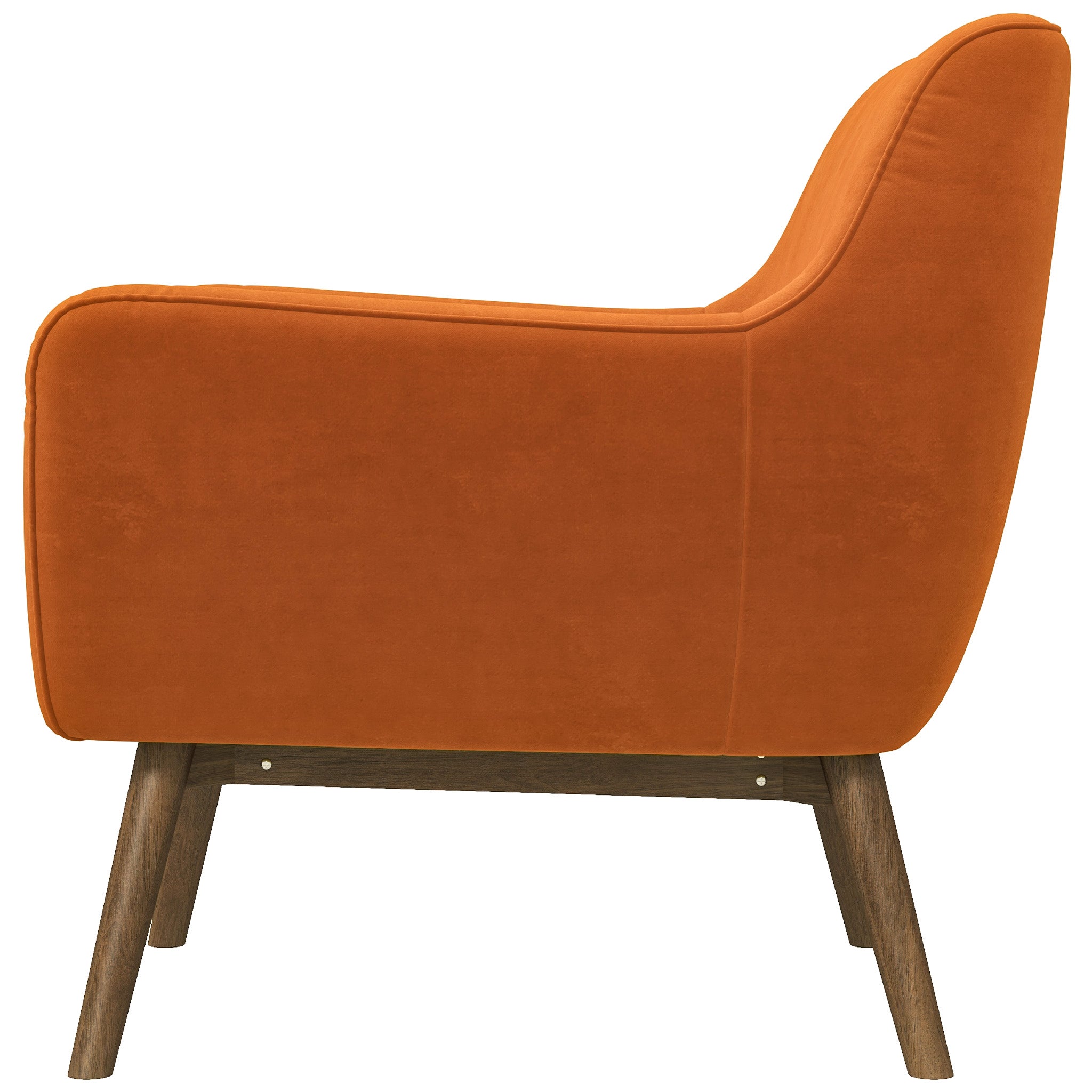 Penny Orange Velvet Lounge Chair