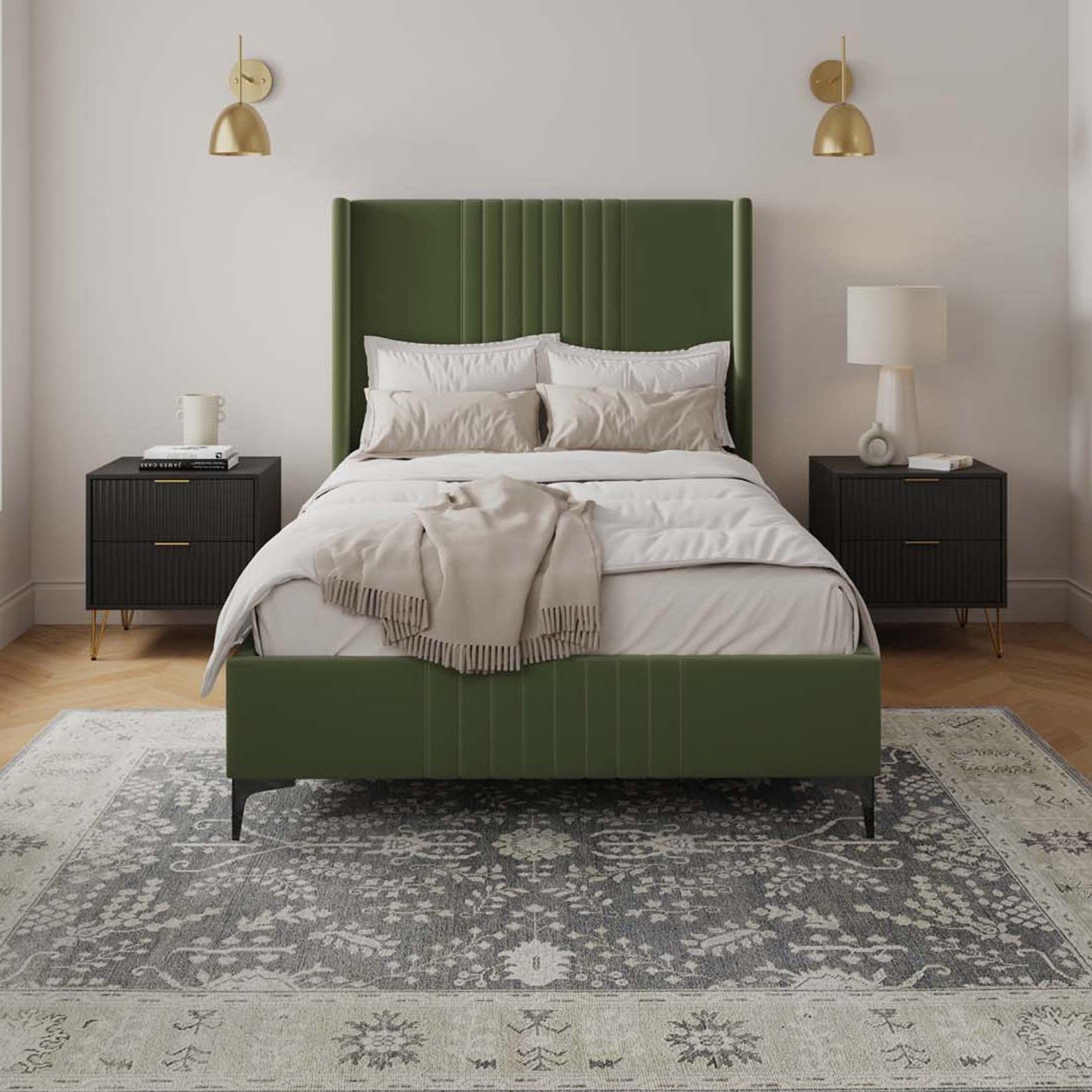 Promenade 53" Bed in Moss Green