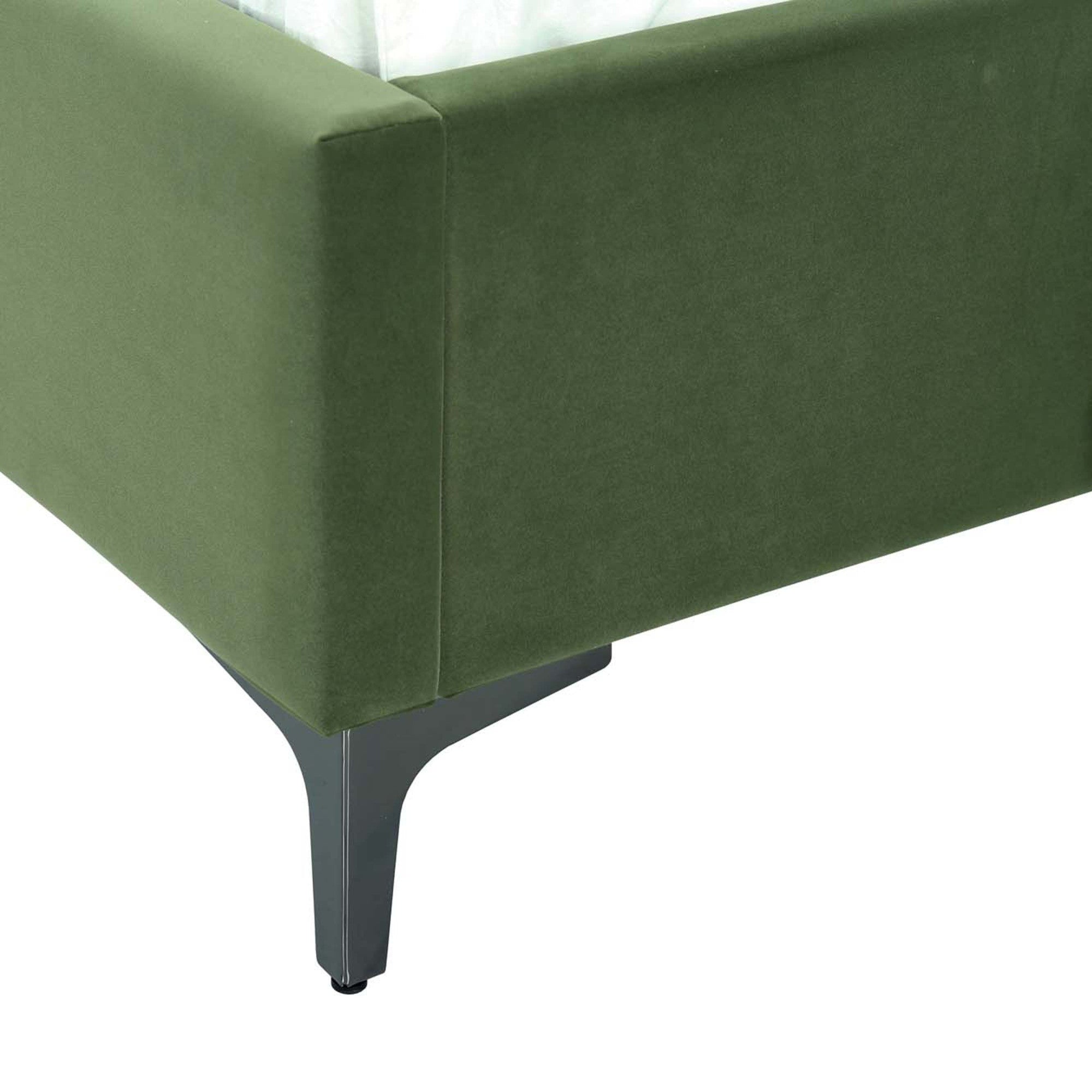 Promenade Queen Bed in Moss Green