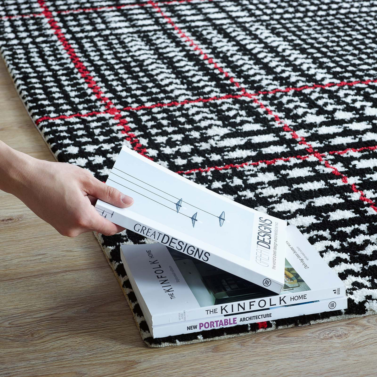 Kaja Abstract Plaid Area Rug - view 14