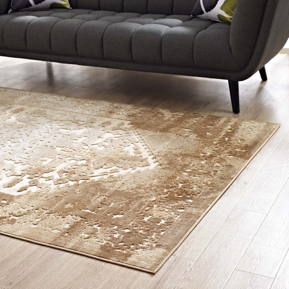 Rosina Distressed Vintage Medallion Area Rug - view 10