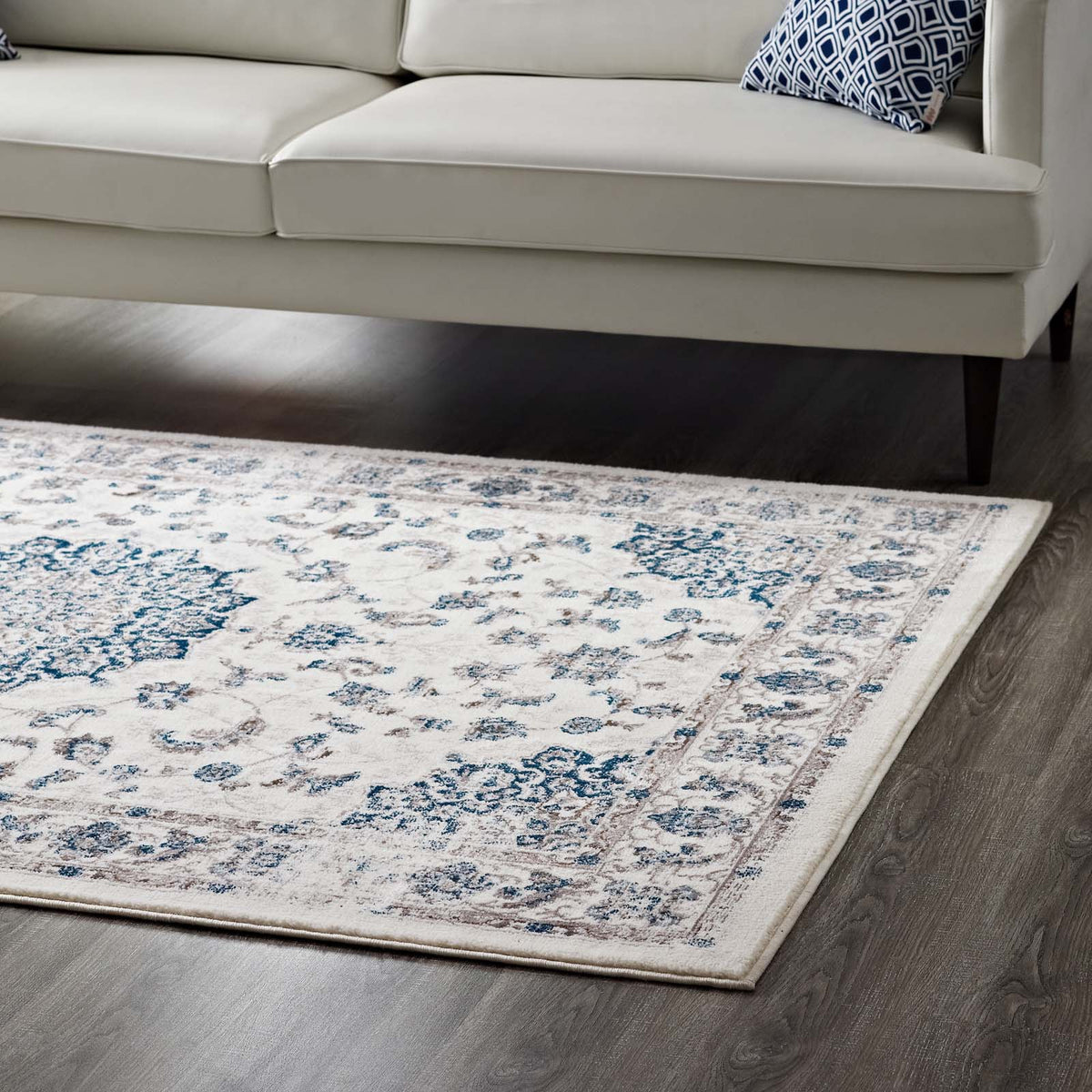 Lilja Distressed Vintage Medallion Area Rug