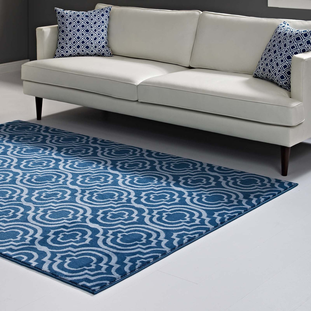 Frame Transitional Moroccan Trellis Area Rug - view 26
