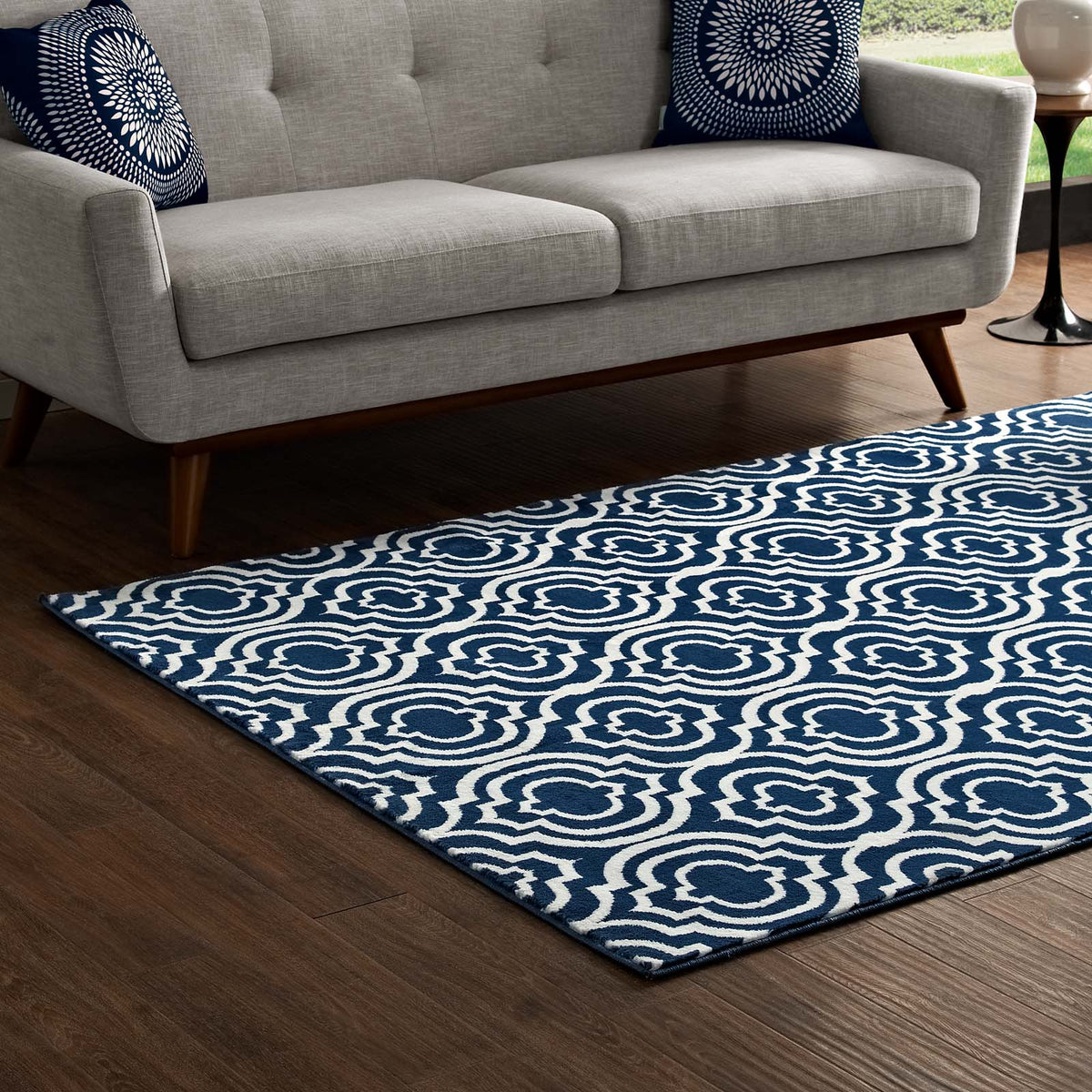 Frame Transitional Moroccan Trellis Area Rug - view 27