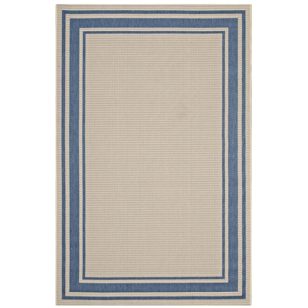 Rim Solid Border Indoor and Outdoor Area Rug - view 1